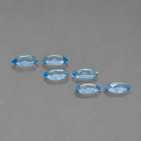 2.40캐럿 천연 스위스 블루 토파즈 보석, 마퀴즈, 7×3.5 mm, VVS-VS