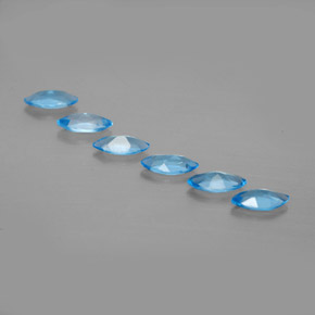 2.32캐럿 천연 스위스 블루 토파즈 보석, 마퀴즈, 7×3.6 mm, VVS-VS