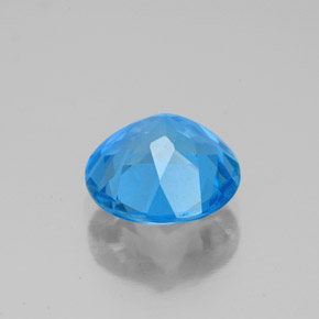 2.93캐럿 천연 스위스 블루 토파즈, 라운드 컷, 8.96 mm, VVS