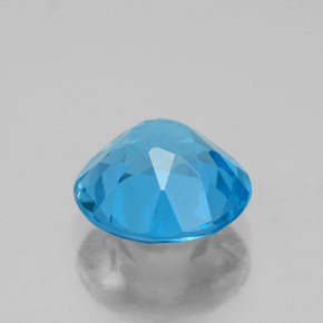 2.90캐럿 천연 스위스 블루 토파즈, 라운드 컷, 8.87 mm, VVS
