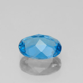 1.40캐럿 천연 스위스 블루 토파즈, 타원형 컷, 8.1×6 mm, VVS-VS