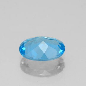 1.86캐럿 천연 스위스 블루 토파즈, 타원형 컷, 9.1×7 mm, VVS-VS