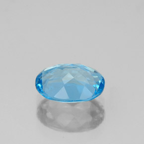 1.62캐럿 천연 스위스 블루 토파즈, 타원형 컷, 8.2×6.2 mm, VS
