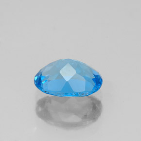 1.52캐럿 천연 스위스 블루 토파즈, 타원형 컷, 8×6 mm, VVS-VS