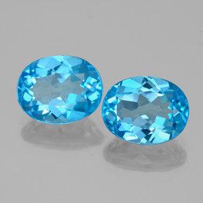 4.77캐럿 천연 스위스 블루 토파즈 보석, 타원형 컷, 9.1×7.2 mm, VS