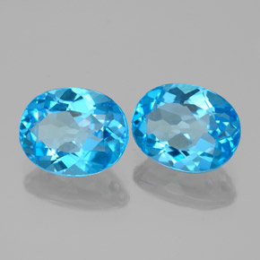4.77캐럿 천연 스위스 블루 토파즈 보석, 타원형 컷, 9.1×7.2 mm, VS