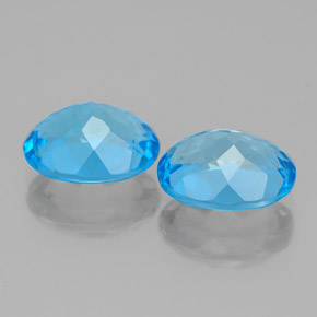 4.77캐럿 천연 스위스 블루 토파즈 보석, 타원형 컷, 9.1×7.2 mm, VS