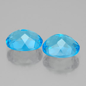 5.15캐럿 천연 스위스 블루 토파즈 보석, 타원형 컷, 9.1×7.1 mm, VVS-VS