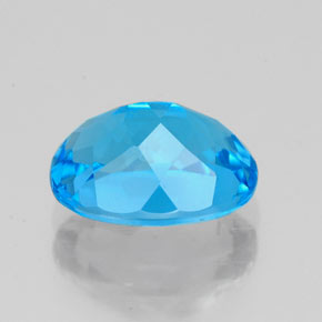 2.50캐럿 천연 스위스 블루 토파즈, 타원형 컷, 9.1×7.1 mm, VVS-VS