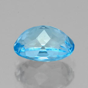1.81캐럿 천연 스위스 블루 토파즈, 타원형 컷, 8×6.1 mm, VS