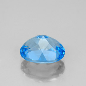 2.50캐럿 천연 스위스 블루 토파즈, 타원형 컷, 9.1×7.2 mm, VS