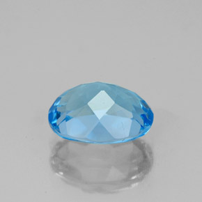 2.53캐럿 천연 스위스 블루 토파즈, 타원형 컷, 9×7.2 mm, VS