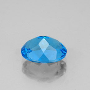 2.28캐럿 천연 스위스 블루 토파즈, 타원형 컷, 9×7 mm, VS