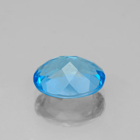 2.44캐럿 천연 스위스 블루 토파즈, 타원형 컷, 9.2×7.2 mm, VVS
