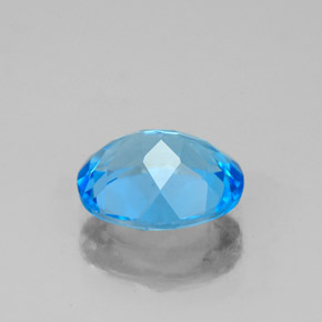 2.36캐럿 천연 스위스 블루 토파즈, 타원형 컷, 9.2×7.4 mm, VS-SI