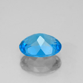 2.25캐럿 천연 스위스 블루 토파즈, 타원형 컷, 9×7.1 mm, VS