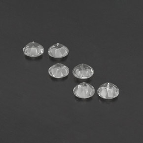 캐럿 천연 화이트 토파즈 보석, 라운드 컷, 4.11 mm, VVS-VS