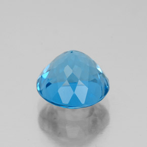 2.78캐럿 천연 스위스 블루 토파즈, 라운드 컷, 8.10 mm, VVS