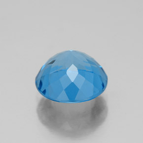 2.67캐럿 천연 스위스 블루 토파즈, 라운드 컷, 8.21 mm, VS