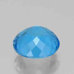 2.47캐럿 천연 스위스 블루 토파즈, 라운드 컷, 8.23 mm, VS