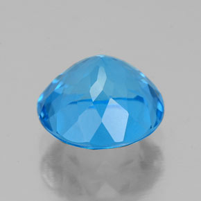 2.44캐럿 천연 스위스 블루 토파즈, 라운드 컷, 8.00 mm, VVS