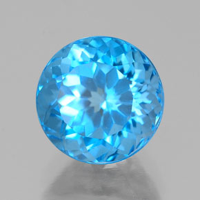 2.76캐럿 천연 스위스 블루 토파즈, 라운드 컷, 8.00 mm, VS