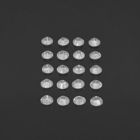 캐럿 천연 화이트 토파즈 보석, 라운드 컷, 2.92 mm, VVS-VS
