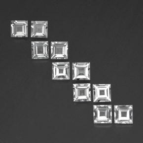 캐럿 천연 화이트 토파즈 보석, 스퀘어, 5.1×5 mm, VVS-VS