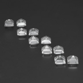 8.32캐럿 천연 화이트 토파즈 보석, 스퀘어, 5×5 mm, VVS