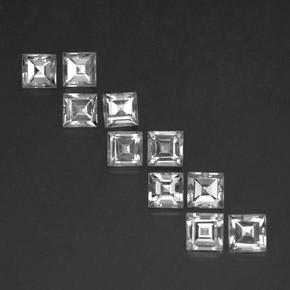 7.77캐럿 천연 하얀색 황옥 보석, 정사각형, VVS-VS