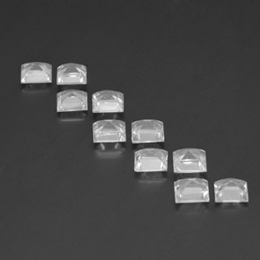 7.41캐럿 천연 화이트 토파즈 보석, 스퀘어, 5.2×5 mm, VVS-VS