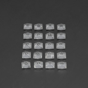 4.91캐럿 천연 화이트 토파즈 보석, 스퀘어, 3.6×3.6 mm, VS-SI