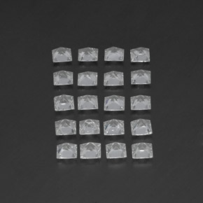 5.02캐럿 천연 화이트 토파즈 보석, 스퀘어, 3.6×3.5 mm, VS-SI