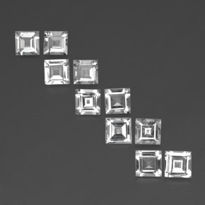 캐럿 천연 화이트 토파즈 보석, 스퀘어, 5×5 mm, VVS-VS