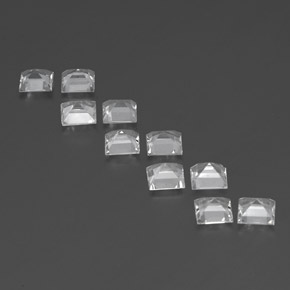 캐럿 천연 화이트 토파즈 보석, 스퀘어, 5×5 mm, VVS-VS