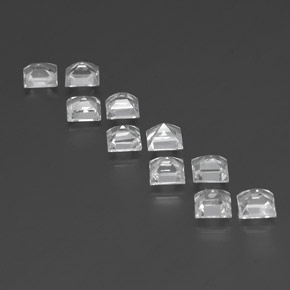 7.92캐럿 천연 화이트 토파즈 보석, 스퀘어, 5.1×5 mm, VVS-VS
