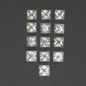캐럿 천연 화이트 토파즈 보석, 스퀘어, 3.5×3.5 mm, VS-SI