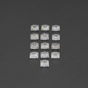 캐럿 천연 화이트 토파즈 보석, 스퀘어, 3.5×3.5 mm, VS-SI
