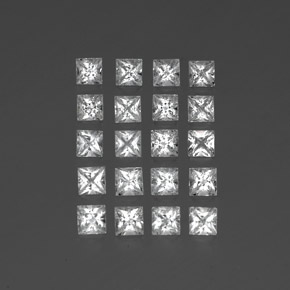 캐럿 천연 화이트 토파즈 보석, 스퀘어, 3.6×3.5 mm, VS-SI