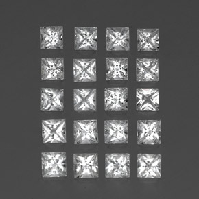 캐럿 천연 화이트 토파즈 보석, 스퀘어, 3.6×3.5 mm, VS-SI