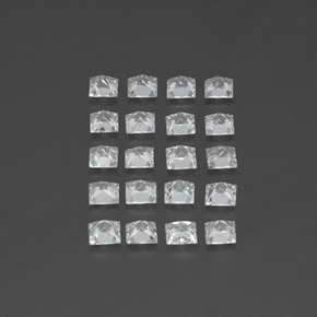 캐럿 천연 화이트 토파즈 보석, 스퀘어, 3.6×3.5 mm, VS-SI