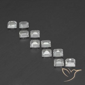 3.88캐럿 천연 따뜻한 화이트 황옥 보석, 정사각형, VVS-VS