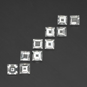 캐럿 천연 화이트 토파즈 보석, 스퀘어, 4×4 mm, VVS-VS