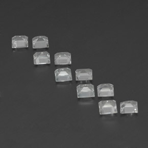 캐럿 천연 화이트 토파즈 보석, 스퀘어, 4×4 mm, VVS-VS