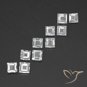 3.84캐럿 천연 따뜻한 화이트 황옥 보석, 정사각형, VVS-VS