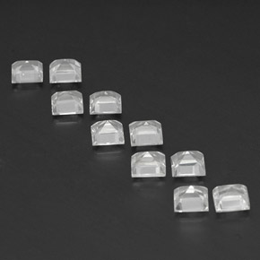 캐럿 천연 화이트 토파즈 보석, 스퀘어, 4.2×4.1 mm, VS