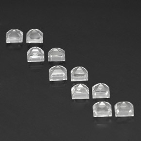 5.06캐럿 천연 클리어 화이트 토파즈 보석, 스퀘어, 4×4 mm, VS