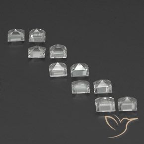 4.09캐럿 천연 따뜻한 화이트 토파즈 보석, 스퀘어, 4.1×4 mm, VVS-VS