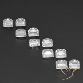 5.27캐럿 천연 클리어 화이트 황옥 보석, 정사각형, VVS-VS