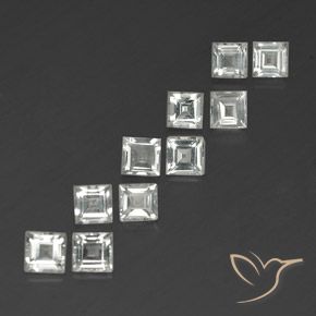 4.80캐럿 천연 따뜻한 화이트 황옥 보석, 정사각형, VVS-VS
